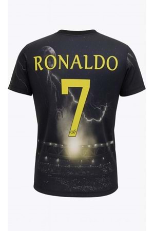 Cristiano Ronaldo C02852 Cr7 Special Edition Çocuk Futbol Forması - Siyah - ST02852-Siyah-116