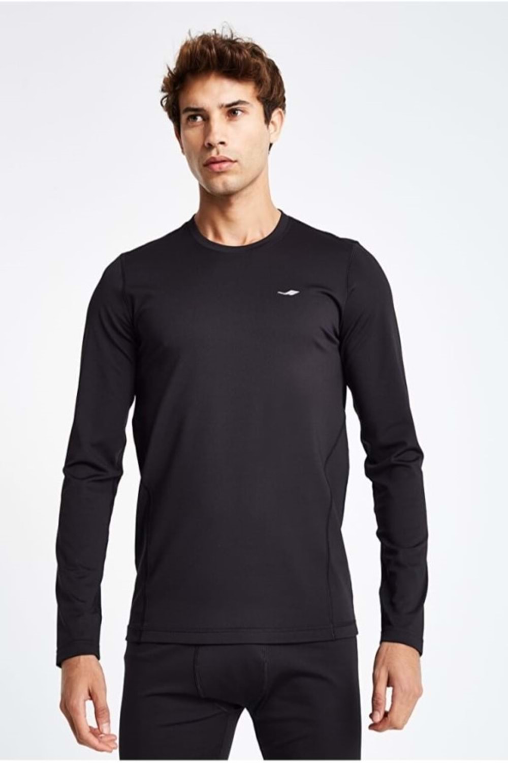 Lescon 25K-1038 Erkek İçlik Uzun Kol Üst - Siyah