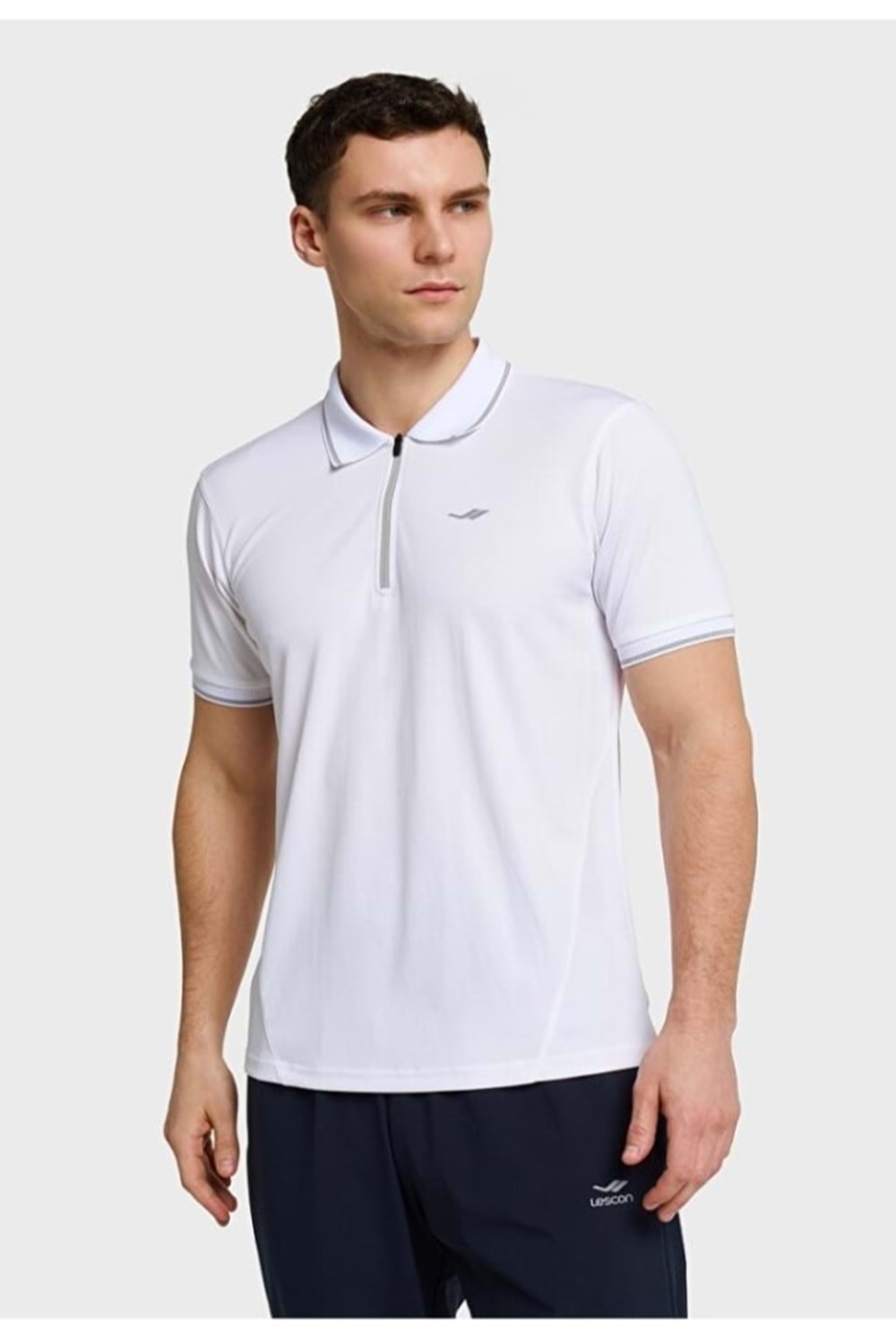 Lescon 26B-1046 Erkek Kısa Kol Polo Yaka T-Shirt - Beyaz - ST03041-Beyaz-XL